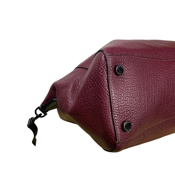 Michael Kors Campbell Large Burgundy Merlot Satchel Leather Shoulder Bag - Picture 5 of 15